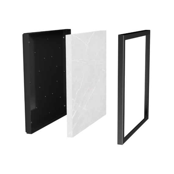 Панель декоративная EON D100/125 180×180 под плитку Tile Black, металл,, изображение 3