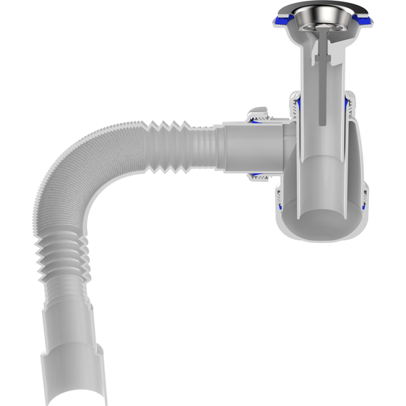 4elementsSifon pentru chiuveta 1 1/4''x40 cu extensie si racord flexibil 40x40/50, Aquant, изображение 6