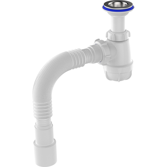 4elementsSifon pentru chiuveta 1 1/4''x40 cu extensie si racord flexibil 40x40/50, Aquant