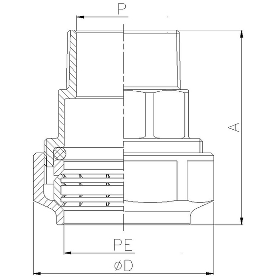4elementsRacord 32 x 1" M p/u teava PE Genebre, изображение 3