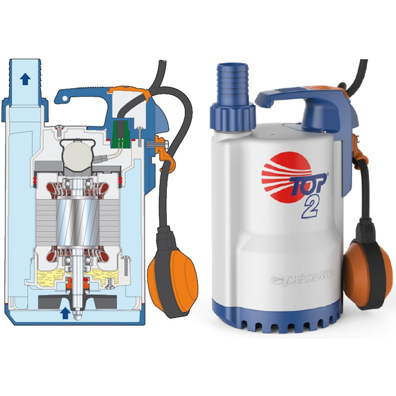Дренажный насос для агрессивных жидкостей Pedrollo TOP-2 LA 0,37 kW