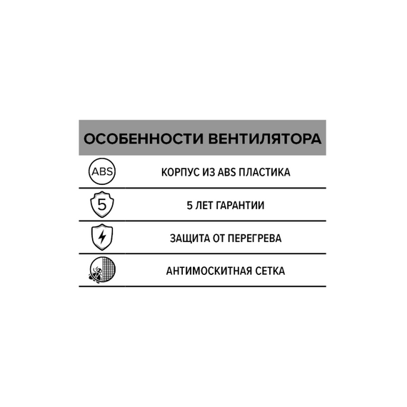 Осевой вытяжной вентилятор с сеткой Era NEO 4S D100 White, изображение 5