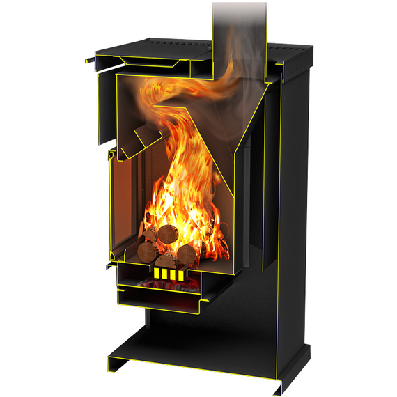 4elementsSoba-semineu de incalzire si gatit Teplodar OV-120 drept 12 kW, изображение 3