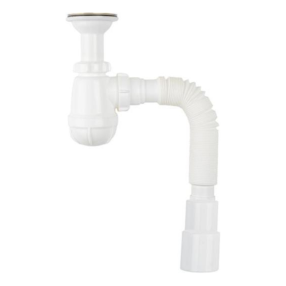 4elementsSifon pentru chiuveta 1 1/2''x40 cu extensie si racord flexibill 40x40/50, Aquant
