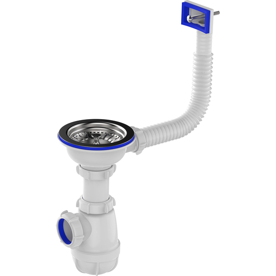 4elementsSifon dublu pentru chiuvetа, rotund  3 1/2"*40 cu racord extensibil 40х40/50, Aquant, изображение 7