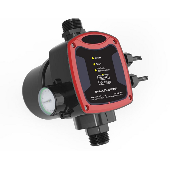 4elementsControler inteligent de presiune cu timer și manometru KUBBER AquaMeister model KG2F-2200(MSP)