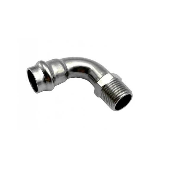 4elementsCot 90° din oțel inoxidabil cu filet M 28×1", V-type