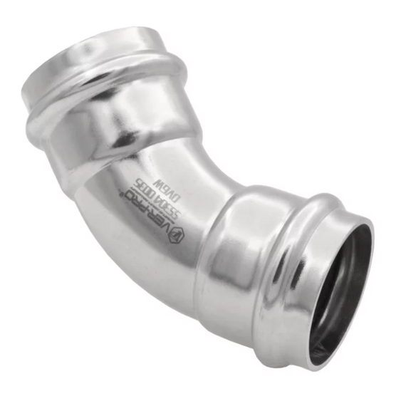 4elementsCot 45° F-F din oțel inoxidabil 28, V-type