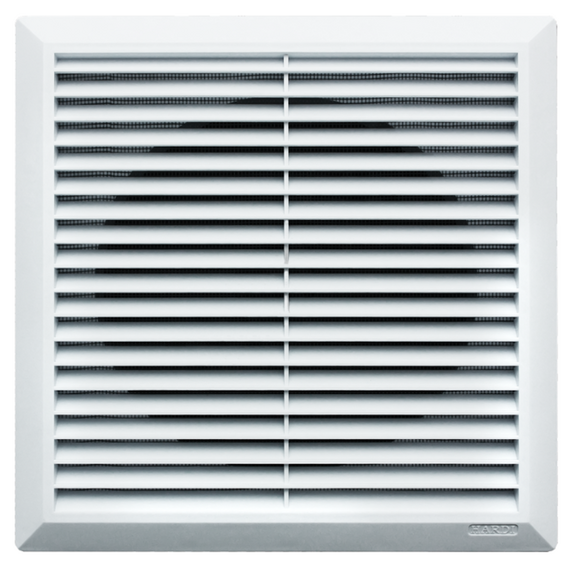4elementsGrila pentru ventilatie cu plasa Hardi 05300 28х28 D250 White