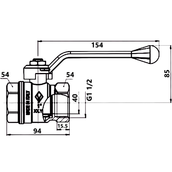 4elementsRobinet cu bila și miner 1 1/2" FF Bugatti, изображение 4