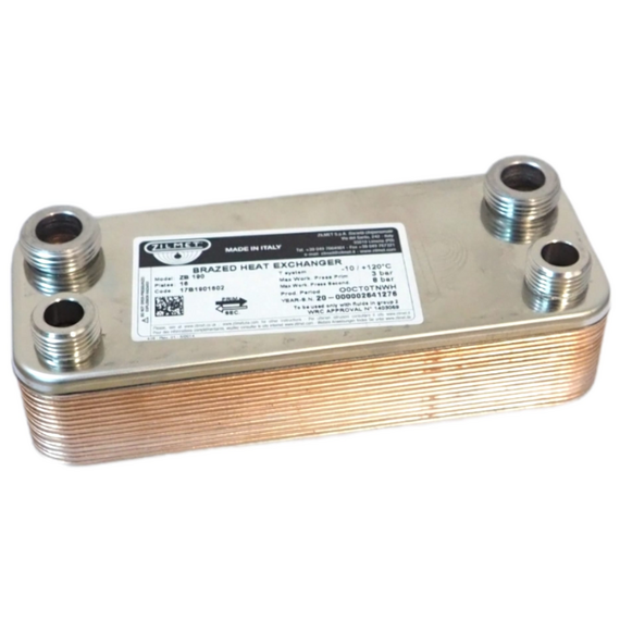 Теплообменник ZB-16 P 3/4'' + 1/2'' INOX  Zilmet