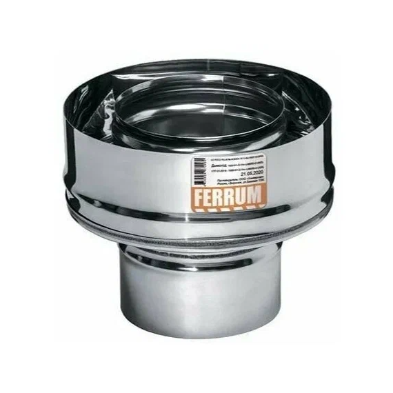 4elementsRacord de trecere cos de fum (start sandwish) Ferrum (430/0,8) D115х200, изображение 2