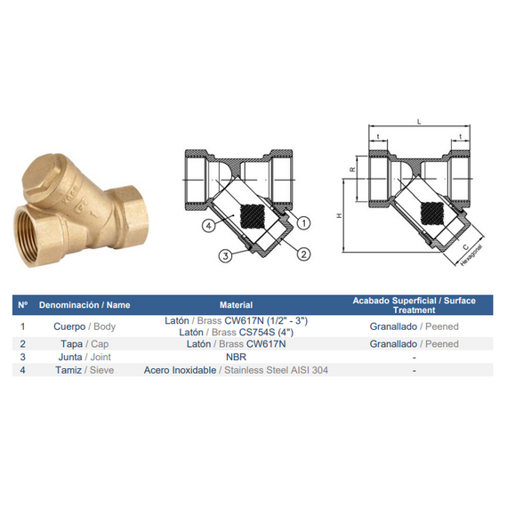 4elementsFiltru 1 1/2" "Y" Genebre, изображение 2