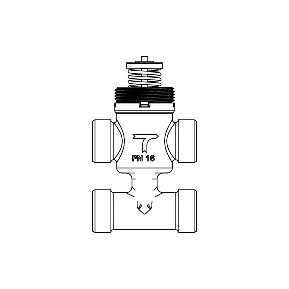 Клапан фанкойла VLG142 PN16 20-4 G3/4 ESBE, изображение 2