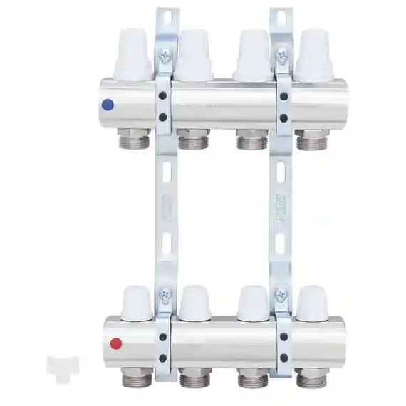Коллектор для тёплого пола 1"x 4 вывод. ICMA, изображение 2