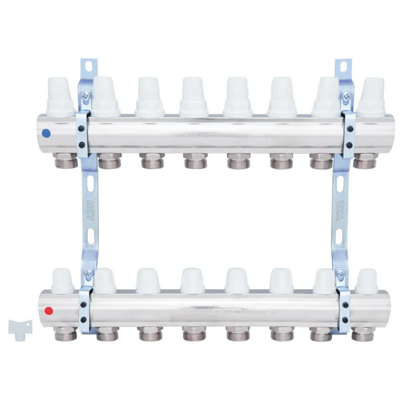 Коллектор для тёплого пола 1"x 8 вывод. ICMA, изображение 2