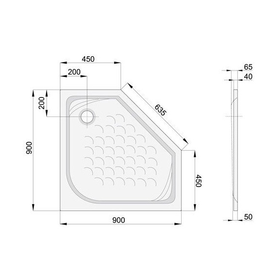 4elementsПоддон душевой кабины PENTA 90x90, изображение 3