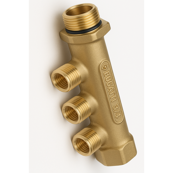 4elementsColector simplu 3/4" х 1/2" la 3 ieșiri Bugatti, изображение 2