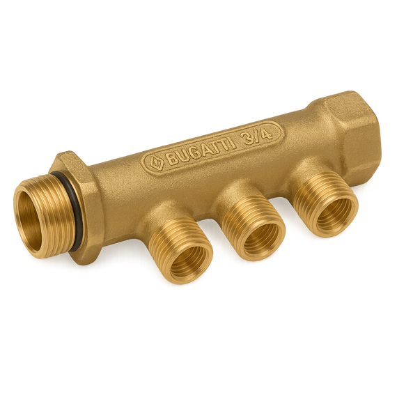 4elementsColector simplu 3/4" х 1/2" la 3 ieșiri Bugatti
