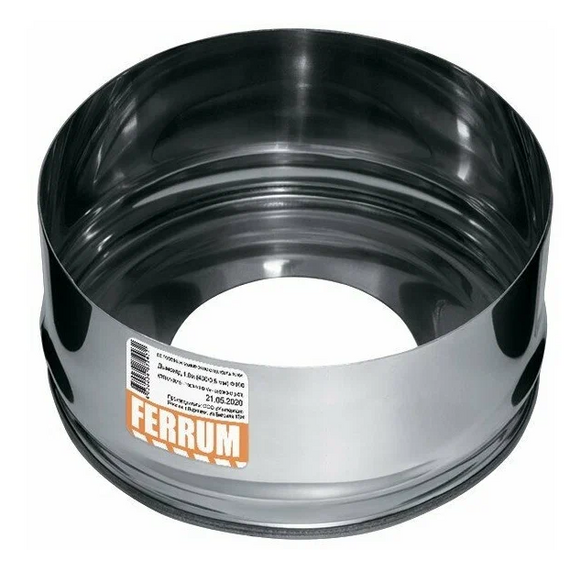 Заглушка с отверстием для дымохода Ferrum (430/0,5) D115x200, изображение 2