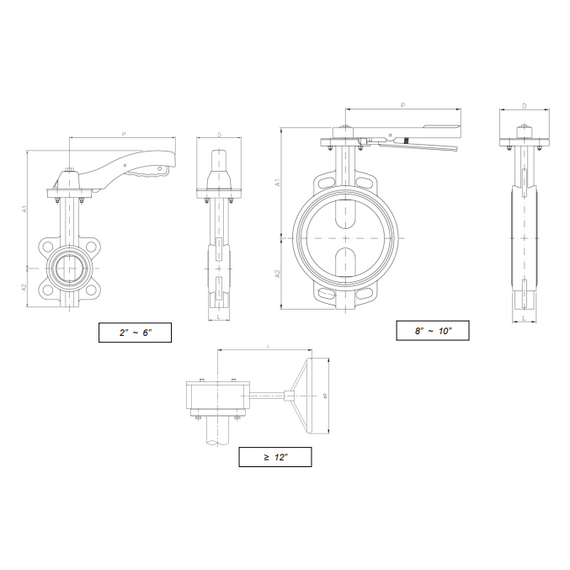 Дисковый поворотный затвор DN65 (2 1/2") Genebre, изображение 2