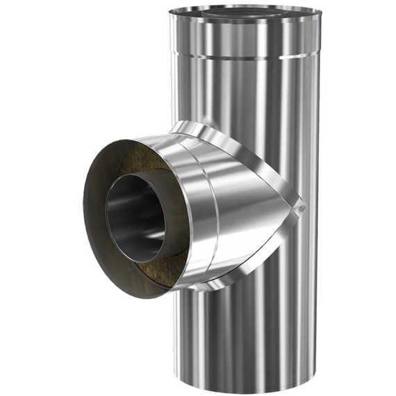 4elementsTeu izolat cos de fum la 90° Teplodar Profi (430/0,8) D115/200