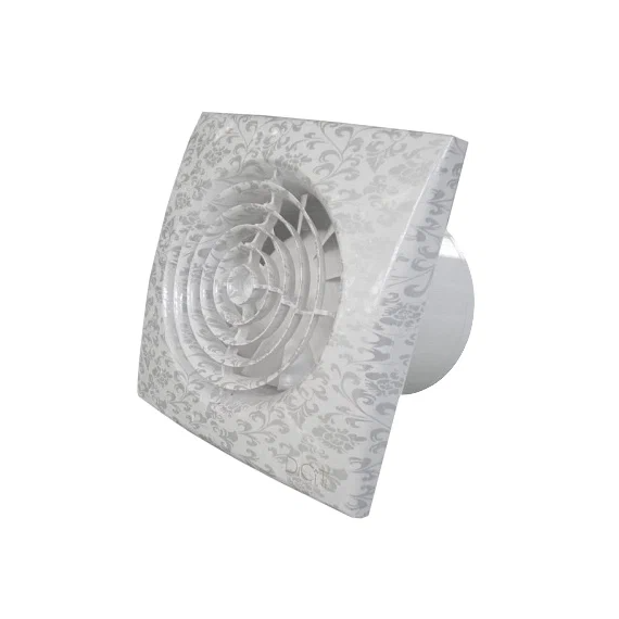 Дизайнерский вытяжной вентилятор с обратным клапаном DICITI AURA 4C D100 White Design, изображение 3