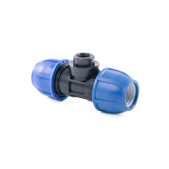 Тройник 20 x1/2F x 20 PN16 для ПЭ труб Ростурпласт