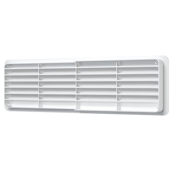 Дверная переточная решетка двухсторонняя Aluvent 4513RD 45х13 White, изображение 4