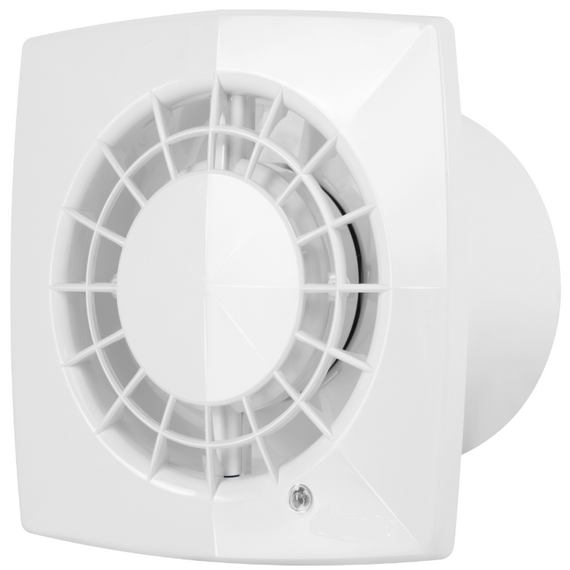 Осевой вытяжной вентилятор с выключателем Awenta Vega WGB100W D100 White, изображение 3