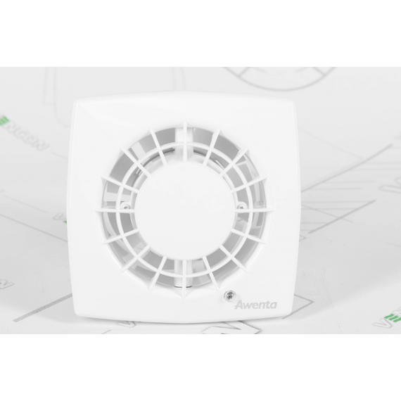 Осевой вытяжной вентилятор с выключателем Awenta Vega WGB100W D100 White, изображение 4