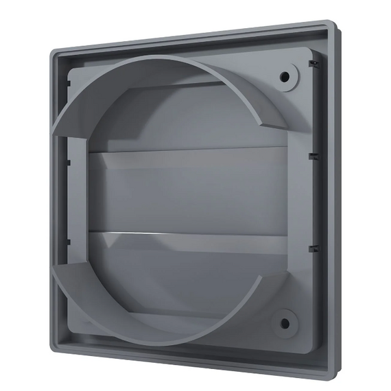 4elements1515К12,5Ф сер-Grila de ventilatie cu jaluzele automate sur 15х15 d.125, изображение 5