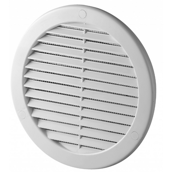 Вытяжная вентиляционная решетка с сеткой Awenta TRU18 D150 White, изображение 2