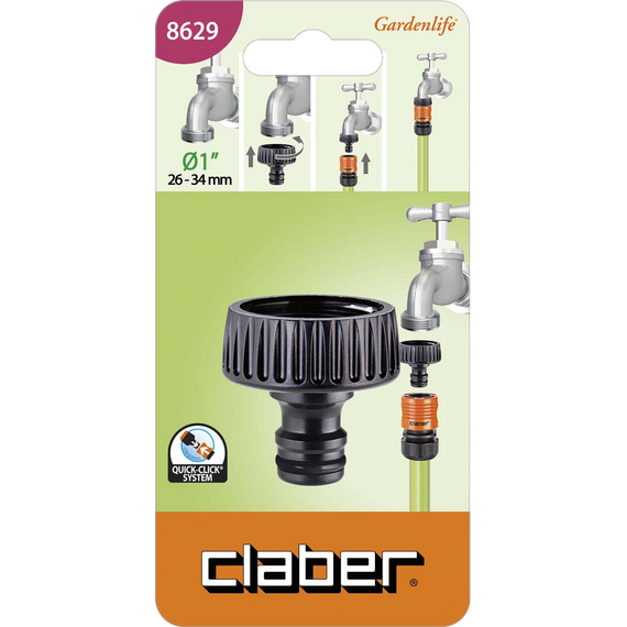 Коннектор  "Quick Click"  1" резьба внутренняя BL  Claber, изображение 2