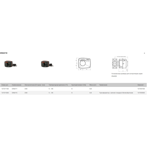 4elementsServoregulator CRА211 230V, 6NM ESBE, изображение 2