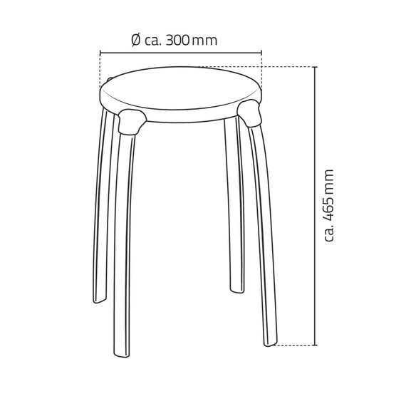 4elementsTaburet de baie Max aluminiu negru Ridder, изображение 4