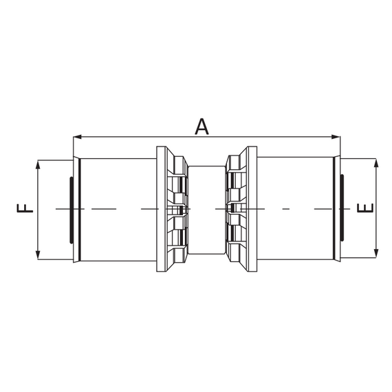 Муфта 16x16 DeltaPress Unidelta, изображение 2