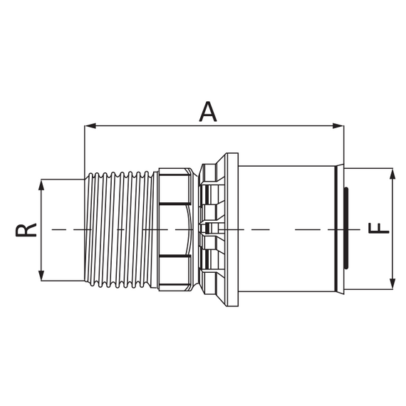 Муфта 16x1/2M DeltaPress Unidelta, изображение 2