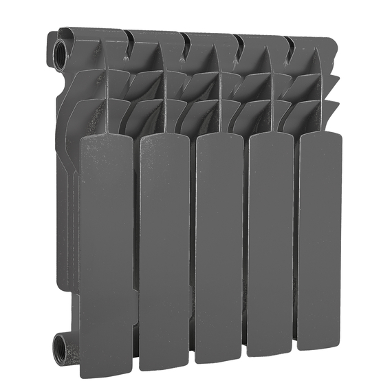 Биметаллический радиатор KUBBER KUB-350B/100 Black, изображение 3