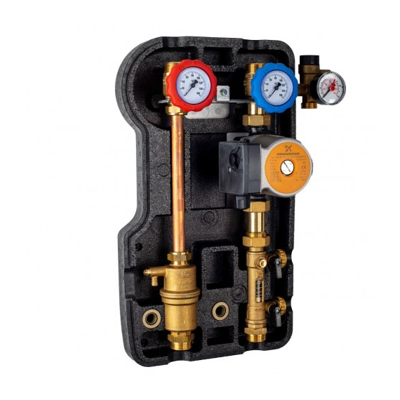 Циркуляционная группа без насоса Novasfer NOVASOL DUO 3/4x3/4 2-12 l/min, изображение 3