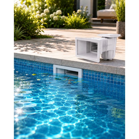 4elementsSkimmer de perete pentru piscină de beton cu intrare lărgită KUBBER 090020, изображение 3