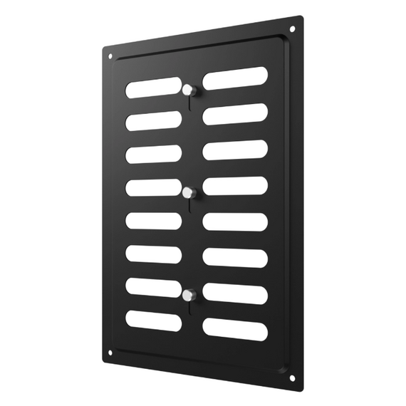 Решетка MER Black регулируемая 17x24 оцинкованная сталь Promistral