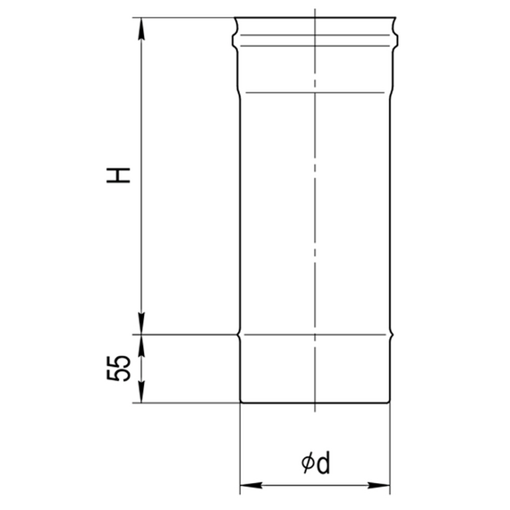 4elementsTeava cos de fum 0,25m Ferrum D115 (0,5mm), изображение 6