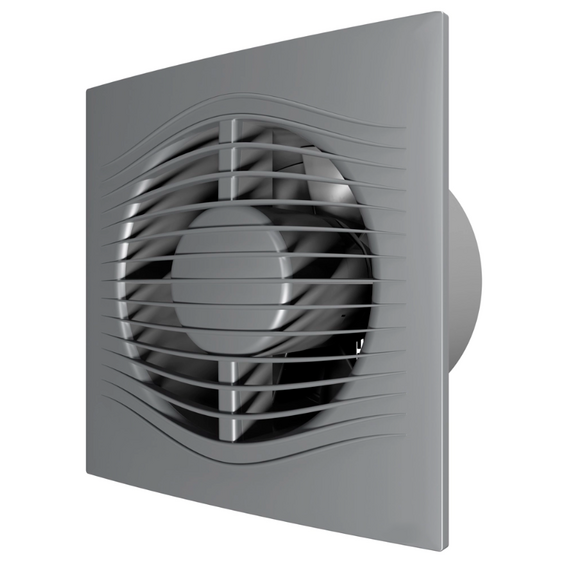 Дизайнерский вытяжной вентилятор с обратным клапаном VentEurope ELEGIA 125 BD D125 Gray Metal, изображение 5