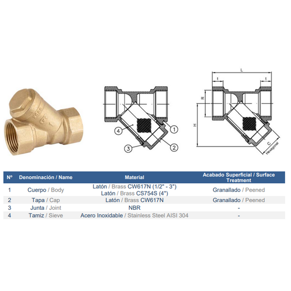 4elementsFiltru 1/2" "Y" Genebre, изображение 2