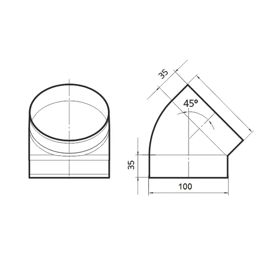 4elementsCot rotund ventilatie la 45 ° Era 16ККП D160, изображение 5