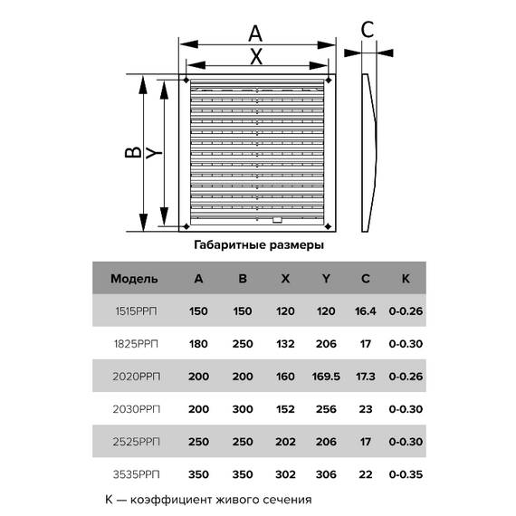 4elementsGrila de ventilatie reglabila Era Mistral 1515РРП 15х15 White, изображение 5