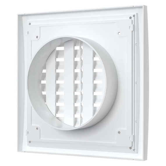 4elementsGrila de ventilatie reglabila cu flansa Era Era 2020RRP12,5F 20х20 D125 White, изображение 4