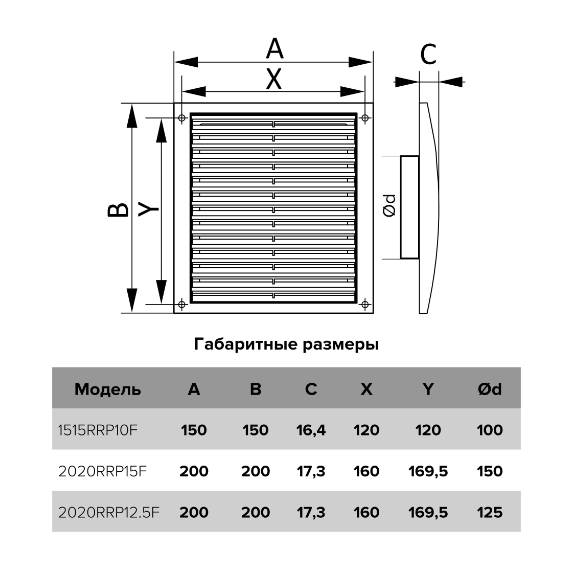 4elementsGrila de ventilatie reglabila cu flansa Era Era 2020RRP12,5F 20х20 D125 White, изображение 5