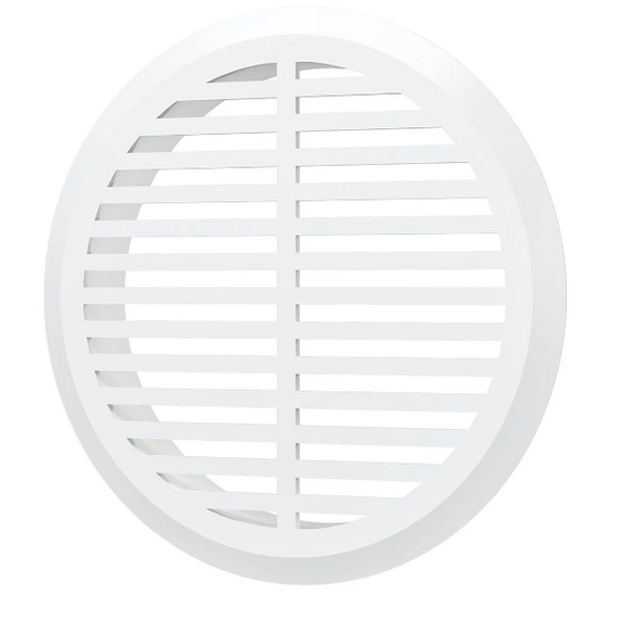 4elementsGrila de ventilatie cu flansa pentru usa ProMistral D50 (4 bucati) White